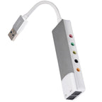 USB External Sound Card 5.1 7.1 Channel SPDIF Optical Audio Adapter Aluminum 48KHz Digital Audio Converter for PC Laptop Desktop Sound System