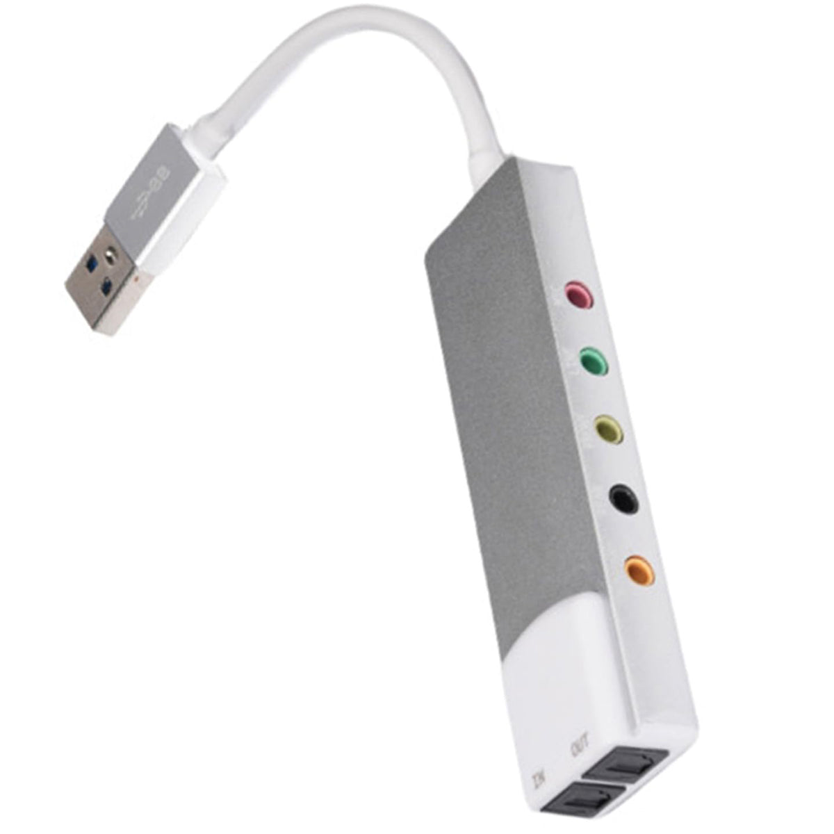 USB External Sound Card 5.1 7.1 Channel SPDIF Optical Audio Adapter Aluminum 48KHz Digital Audio Converter for PC Laptop Desktop Sound System