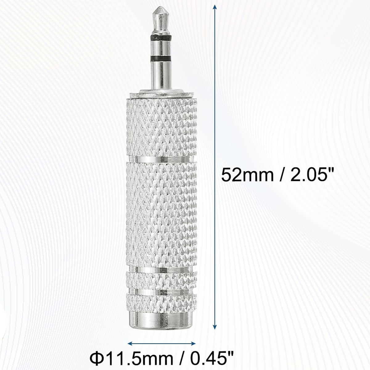 3.5mm to 6.35mm Audio Adapter 1/8 Male to 1/4 Female Stereo Headphone Jack Plug Converter TRS for PC Laptop Guitar Amp Speaker Mixing Console Receiver