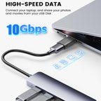 USB C to USB 3.2 Adapter 10Gbps Type C Male to USB A Female OTG Converter Thunderbolt 4 3 Zinc Alloy for MacBook Pro Air iPad iPhone 16 15 Galaxy Flash Drive
