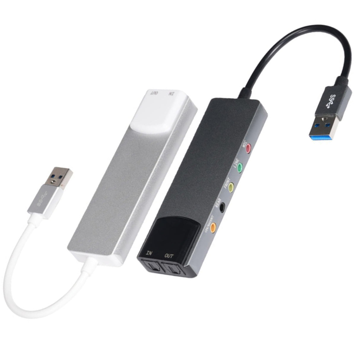 USB External Sound Card 5.1 7.1 Channel SPDIF Optical Audio Adapter Aluminum 48KHz Digital Audio Converter for PC Laptop Desktop Sound System