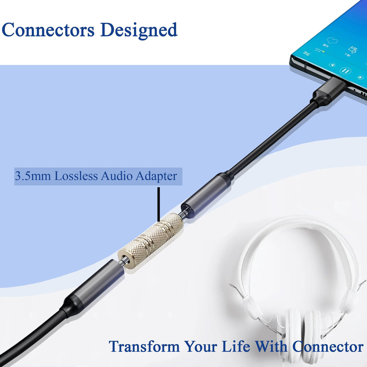 3.5mm Female to Female Audio Adapter 1/8 Inch TRS Stereo AUX Coupler All Metal Silver Headphone Cable Extender Joiner for Car Speaker PC Laptop Headset