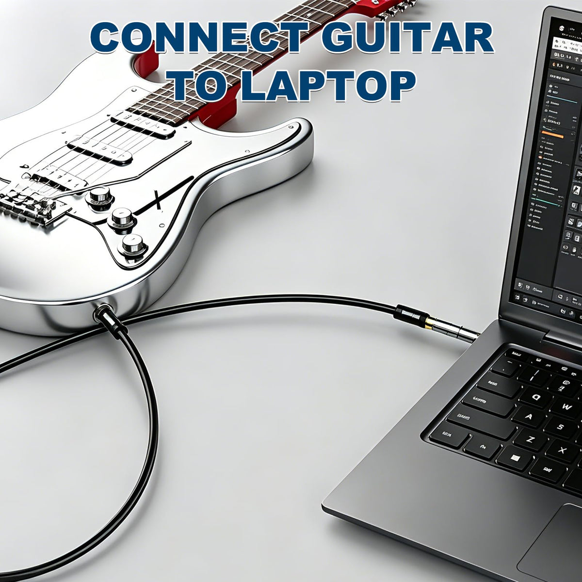 3.5mm to 6.35mm Audio Adapter 1/8 Male to 1/4 Female Stereo Headphone Jack Plug Converter TRS for PC Laptop Guitar Amp Speaker Mixing Console Receiver