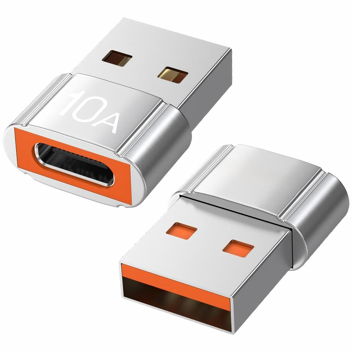 USB A to USB C Adapter 200W Fast Charging 480Mbps Data Transfer Aluminum USB C Female to Male Converter for iPhone 16 15 Samsung Galaxy Google Pixel
