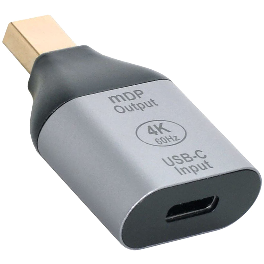 USB C Female to Mini DisplayPort Male Adapter 4K 60Hz Video Converter for Laptop Tablet Phone to Mini DP Monitor