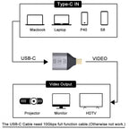 USB C Female to Mini DisplayPort Male Adapter 4K 60Hz Video Converter for Laptop Tablet Phone to Mini DP Monitor
