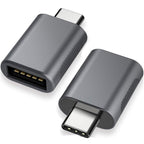 USB C to USB 3.2 Adapter 10Gbps Type C Male to USB A Female OTG Converter Thunderbolt 4 3 Zinc Alloy for MacBook Pro Air iPad iPhone 16 15 Galaxy Flash Drive