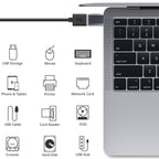 USB C to USB 3.2 Adapter 10Gbps Type C Male to USB A Female OTG Converter Thunderbolt 4 3 Zinc Alloy for MacBook Pro Air iPad iPhone 16 15 Galaxy Flash Drive