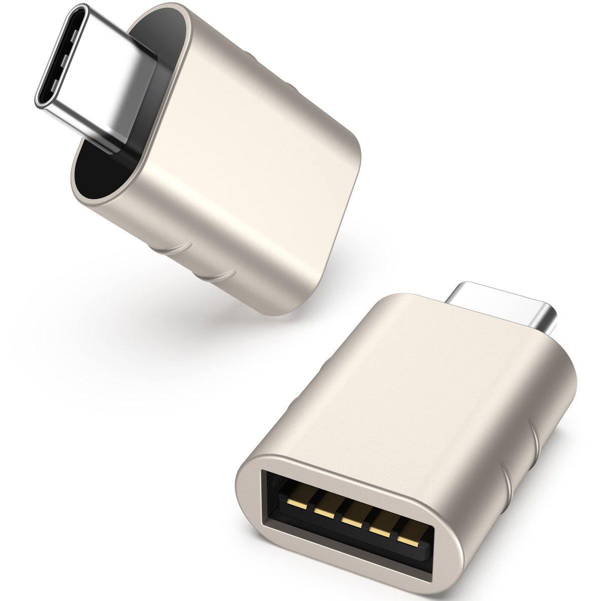 USB C to USB 3.2 Adapter Zinc Alloy Type C Male to USB Female OTG Converter Compatible with Laptops Phones Tablets