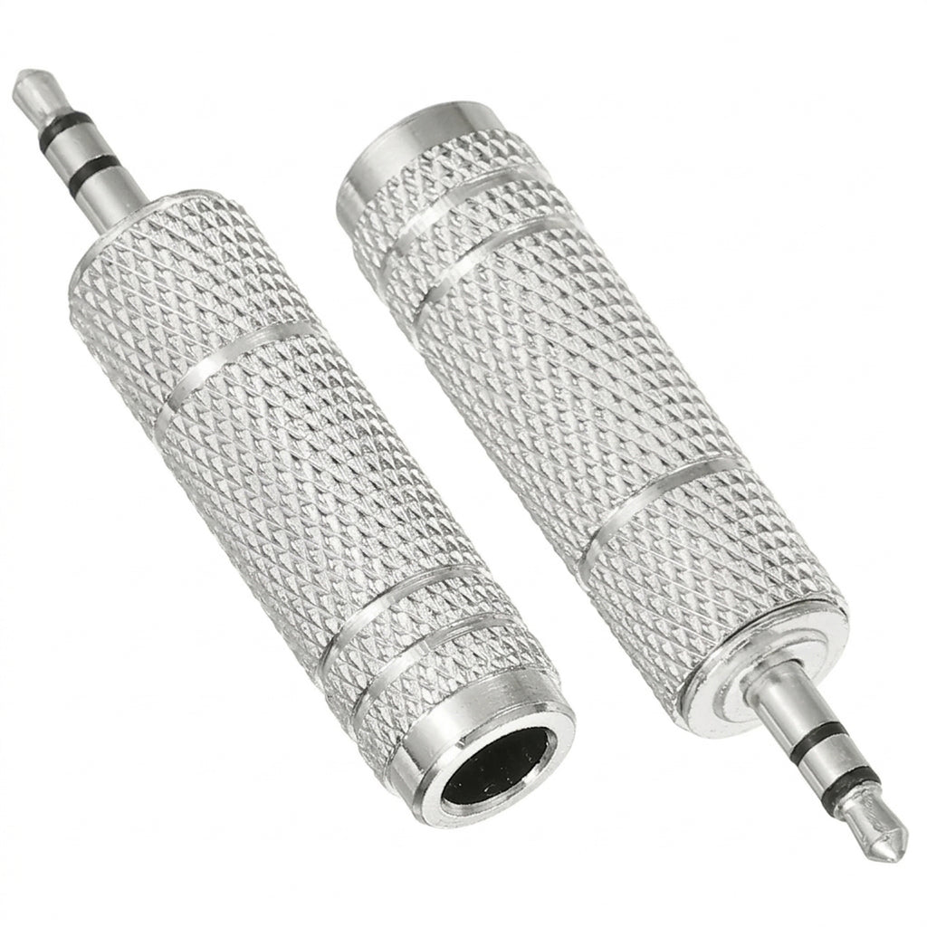 3.5mm to 6.35mm Audio Adapter 1/8 Male to 1/4 Female Stereo Headphone Jack Plug Converter TRS for PC Laptop Guitar Amp Speaker Mixing Console Receiver