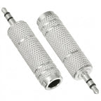 3.5mm to 6.35mm Audio Adapter 1/8 Male to 1/4 Female Stereo Headphone Jack Plug Converter TRS for PC Laptop Guitar Amp Speaker Mixing Console Receiver