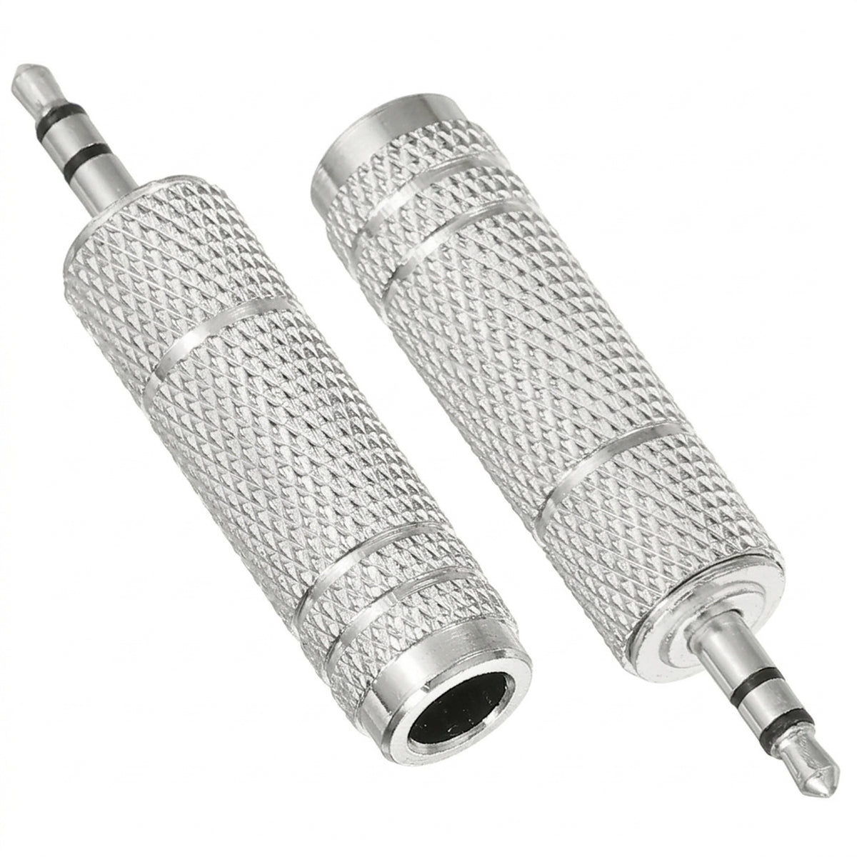 3.5mm to 6.35mm Audio Adapter 1/8 Male to 1/4 Female Stereo Headphone Jack Plug Converter TRS for PC Laptop Guitar Amp Speaker Mixing Console Receiver