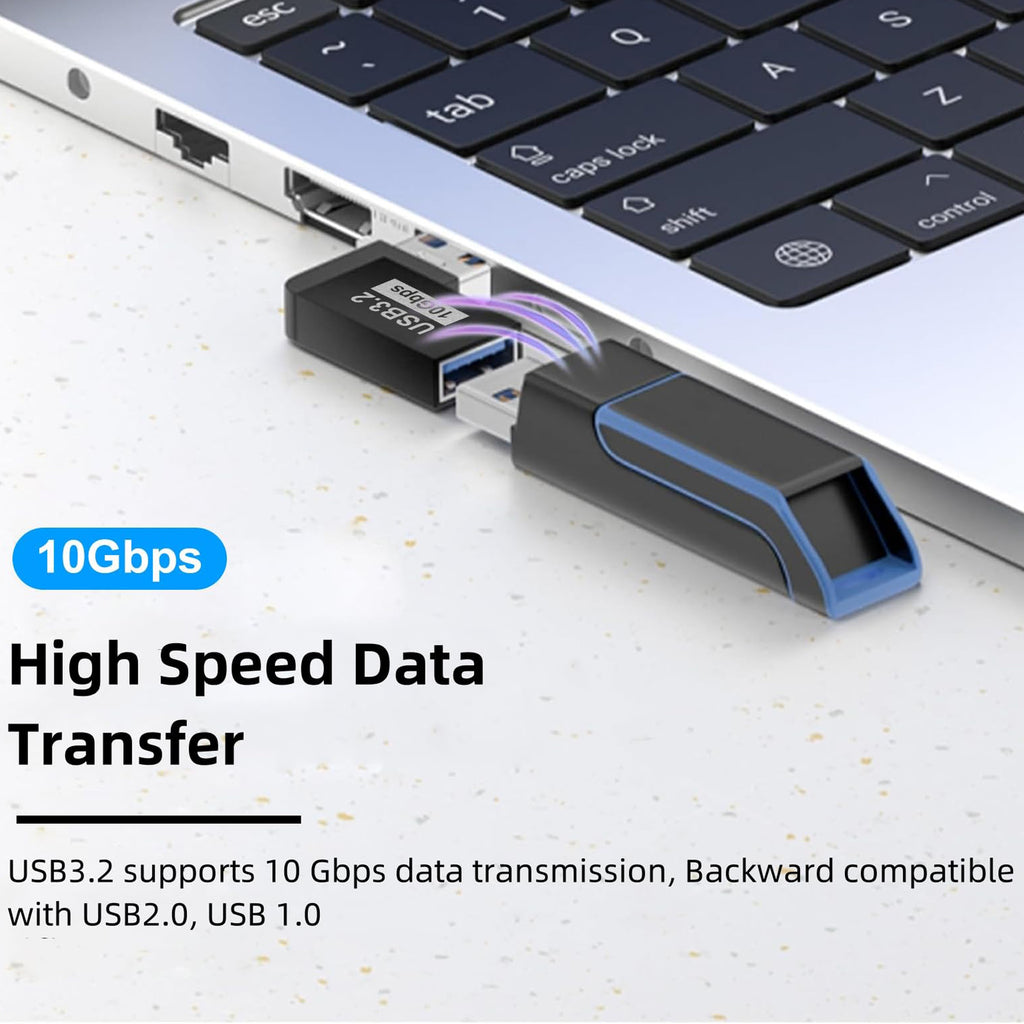 USB 3.2 Type A Male to Female 90 Degree Left Right Angle Adapter 10Gbps 5V 3A Extender for Laptop PC Hard Drive Hub Printer Scanner TV
