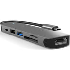 USB C Hub 6 in 1 Multiport Adapter with 4K HDMI USB A 3.0 USB A 2.0 SD microSD Card Reader 60W PD Charging for MacBook Pro Air iPad