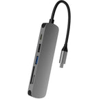USB C Hub 6 in 1 Multiport Adapter with 4K HDMI USB A 3.0 USB A 2.0 SD microSD Card Reader 60W PD Charging for MacBook Pro Air iPad