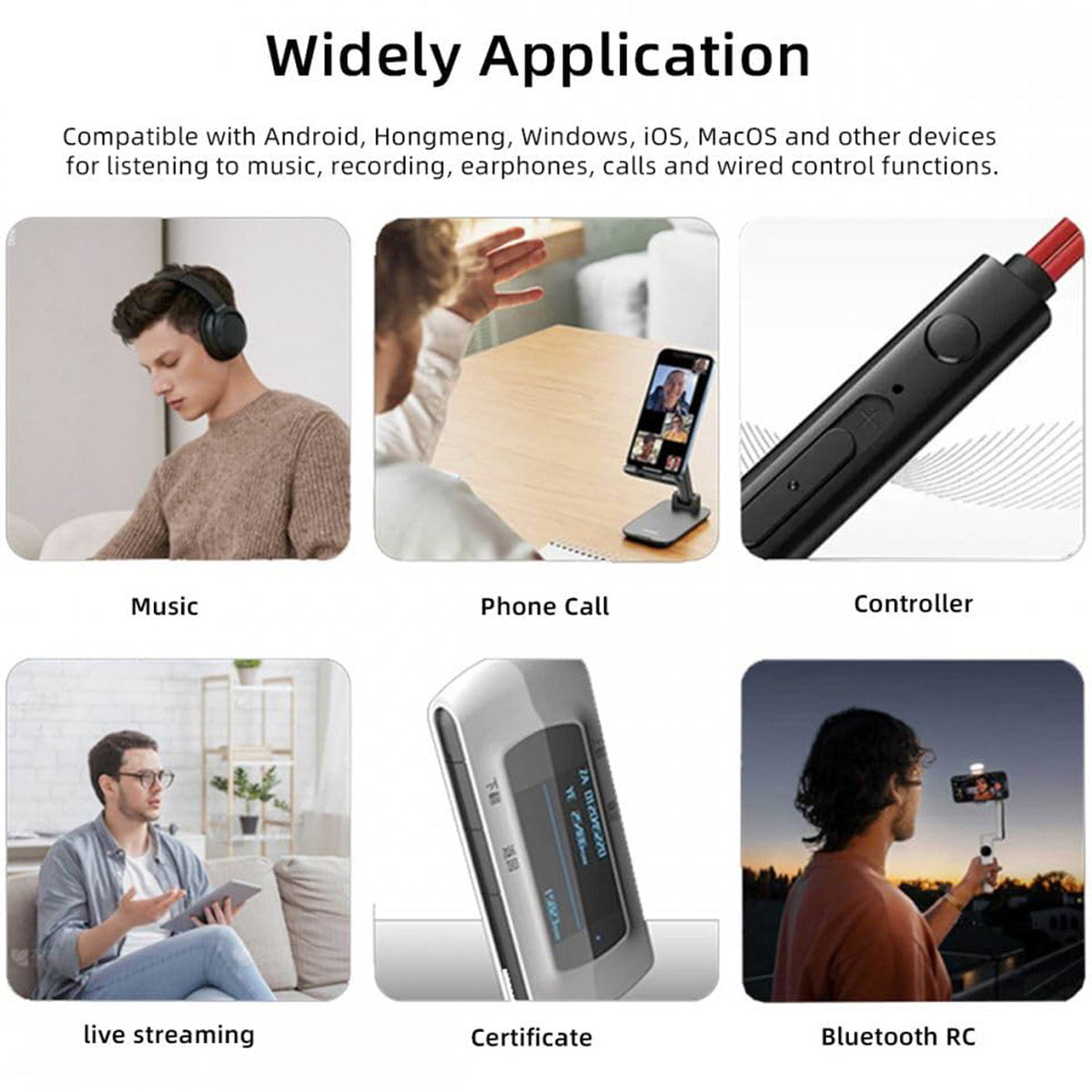 USB C to 3.5mm Audio Adapter DAC HiFi Headphone Jack Dongle KT02H20 32bit 384kHz Type C Aux Earphone Mic Converter for Laptop Tablet Phone