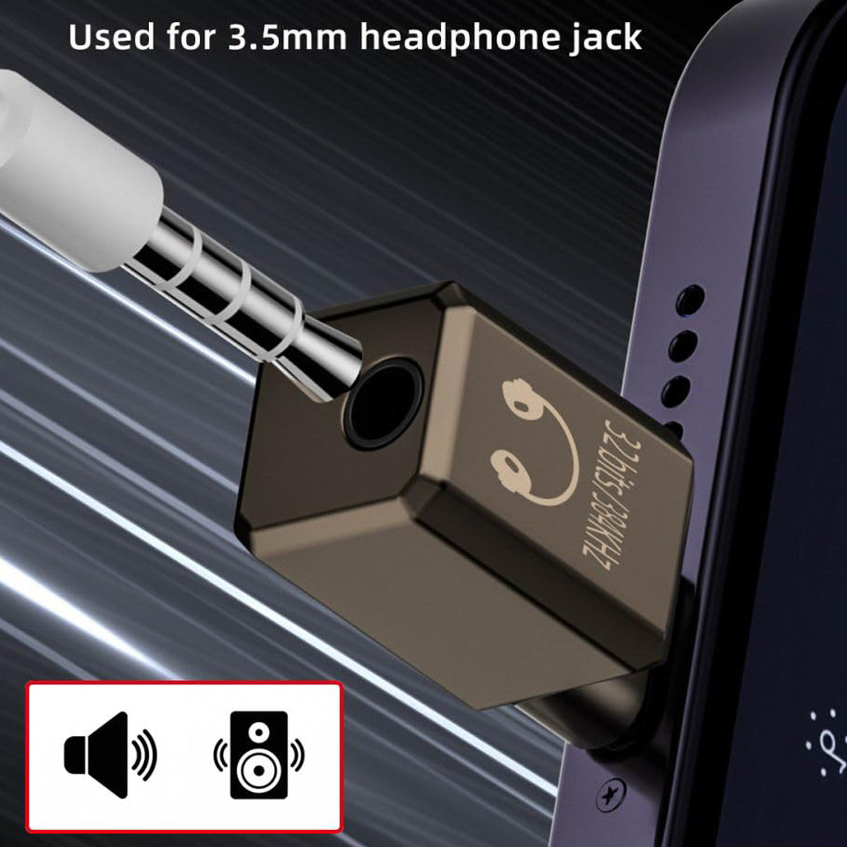 USB C to 3.5mm Audio Adapter DAC HiFi Headphone Jack Dongle KT02H20 32bit 384kHz Type C Aux Earphone Mic Converter for Laptop Tablet Phone