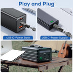 USB C PD to DC 5.5 x 2.1mm Female Power Adapter 20V 65W Type C Male to DC5521 Converter for Mini Satellite Antenna