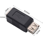 USB 2.0 Type A Female to Type B Female Adapter 480Mbps 2A Data Charging Coupler for Printer Scanner Fax Computer Laptop Hard Drive Camera