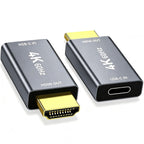 USB C Female to HDMI Compatible Male Adapter 4K 60Hz DP Alt Mode Thunderbolt 3 4 One Way Video Converter for iPhone 17 16 15 MacBook