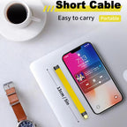 Short USB C Extension Cable 5 Inch 40Gbps FPC Flat Male to Female Cord 100W PD 8K 60Hz Video for Thunderbolt 4 3 Hub Dock External SSD MacBook iPad Phone
