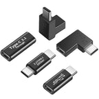 USB C Full Function Adapter 10Gbps 5V 3.3A Charging Data Audio Video Male Female Straight 90 Degree Converter for Phone Tablet Laptop