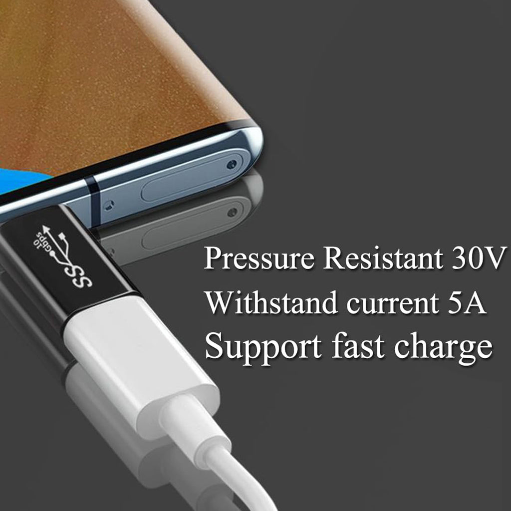 USB C Full Function Adapter 10Gbps 5V 3.3A Charging Data Audio Video Male Female Straight 90 Degree Converter for Phone Tablet Laptop