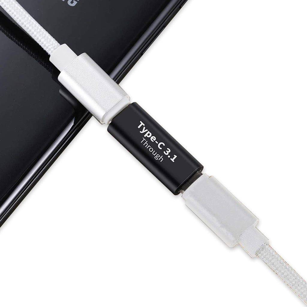 USB C Full Function Adapter 10Gbps 5V 3.3A Charging Data Audio Video Male Female Straight 90 Degree Converter for Phone Tablet Laptop