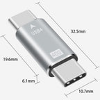 USB4 USB C Male to Male Adapter 40Gbps Data Transfer PD 100W Fast Charging 8K 60Hz Video Type C Coupler for Thunderbolt 4 3 MacBook Pro iPad eGPU SSD Enclosure