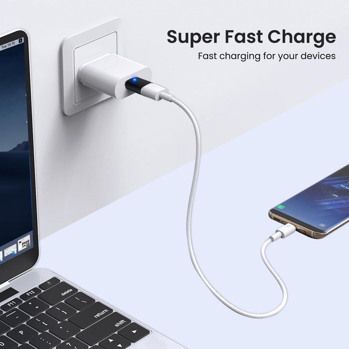 USB C Male to USB 3.0 Female Adapter with LED Indicator High-Speed OTG Converter Compatible with Laptops Tablets
