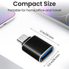 USB C Male to USB 3.0 Female Adapter with LED Indicator High-Speed OTG Converter Compatible with Laptops Tablets