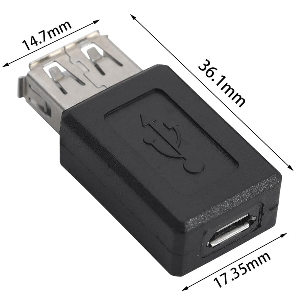 USB 2.0 Type A Female to Micro USB Female Adapter Converter 480Mbps