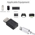 USB 2.0 Type A Female to Micro USB Female Adapter Converter 480Mbps