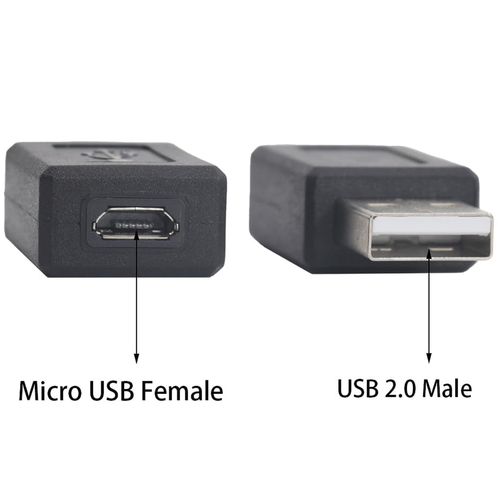 USB 2.0 Type A Male to Micro USB Female Adapter Converter 480Mbps