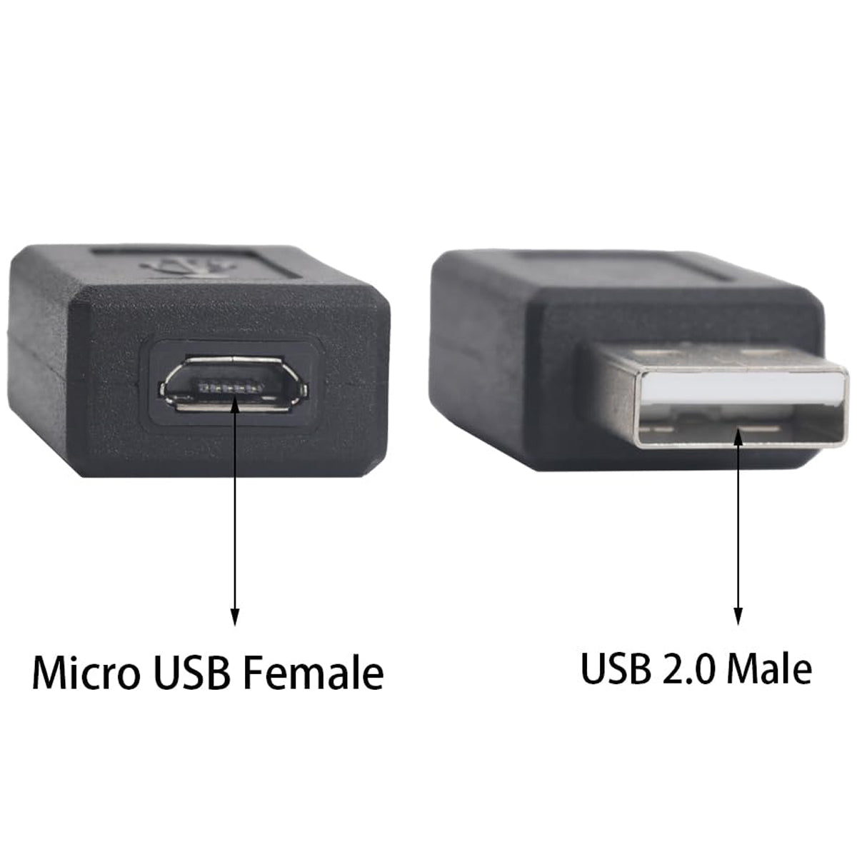 USB 2.0 Type A Male to Micro USB Female Adapter Converter 480Mbps