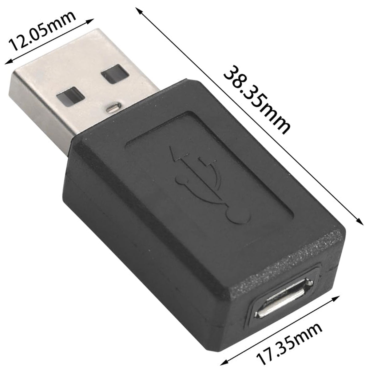 USB 2.0 Type A Male to Micro USB Female Adapter Converter 480Mbps