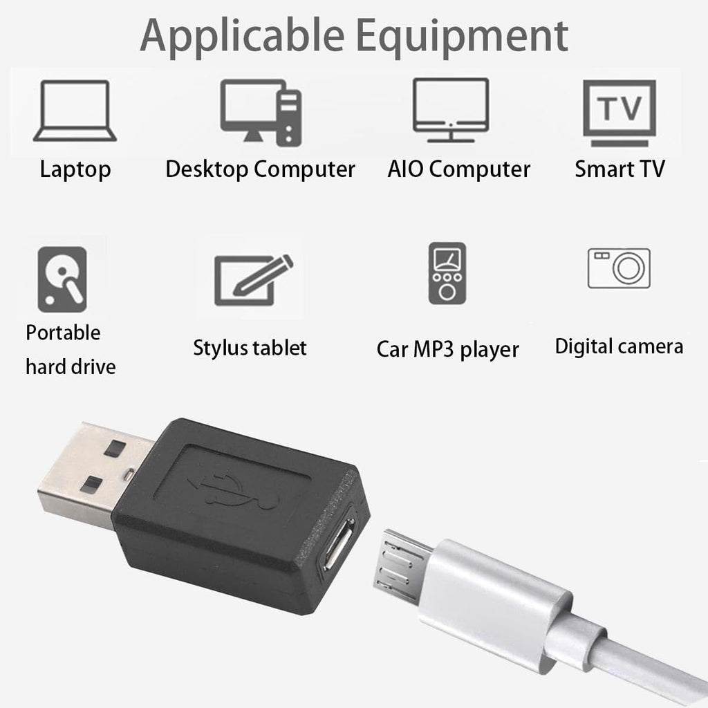 USB 2.0 Type A Male to Micro USB Female Adapter Converter 480Mbps