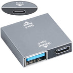 USB C Female to USB C Female and USB A Female Splitter Adapter Dual Charging One Data Port PD Charging for Phones Tablets