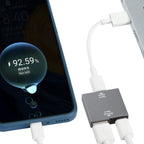 USB C Female to USB C Female and USB A Female Splitter Adapter Dual Charging One Data Port PD Charging for Phones Tablets