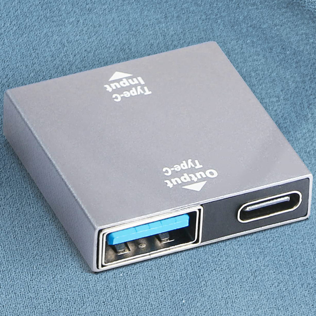 USB C Female to USB C Female and USB A Female Splitter Adapter Dual Charging One Data Port PD Charging for Phones Tablets