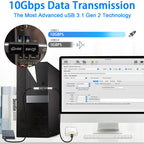 USB A Male to USB C Male 90 Degree Adapter 10Gbps Right Angle Type C Converter QC 60W PD 15W for Phone Laptop PC Charger Power Bank