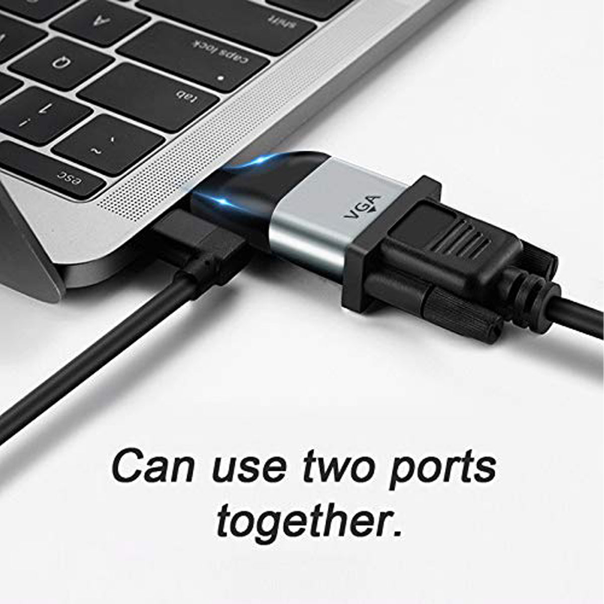USB C to VGA Adapter 1080P 60Hz Type C to VGA Female Converter Cable Free for MacBook Pro Surface Pro Dell XPS Chromebook Pixel Samsung Galaxy Laptop PC