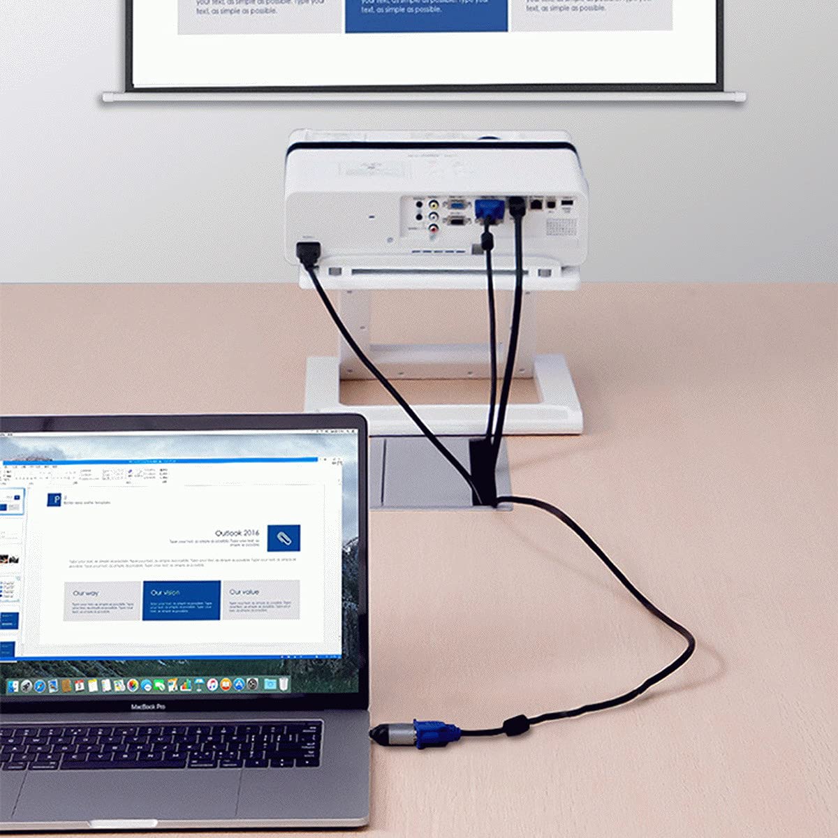 USB C to VGA Adapter 1080P 60Hz Type C to VGA Female Converter Cable Free for MacBook Pro Surface Pro Dell XPS Chromebook Pixel Samsung Galaxy Laptop PC