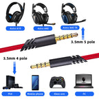 2M Replacement Audio Cable with Volume Control Compatible with Astro A10 A40 TR Gaming Headset PS4 Xbox One PC Aux Cord 6.5ft Black