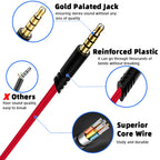 2M Replacement Audio Cable with Volume Control Compatible with Astro A10 A40 TR Gaming Headset PS4 Xbox One PC Aux Cord 6.5ft Black