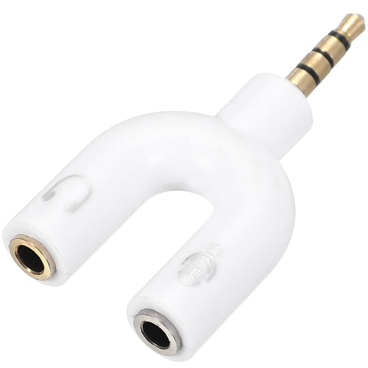 3.5mm Headphone Mic Splitter 4 Pole TRRS Male to Dual TRS Female Headset Microphone Audio Y Adapter for PC Laptop Phone