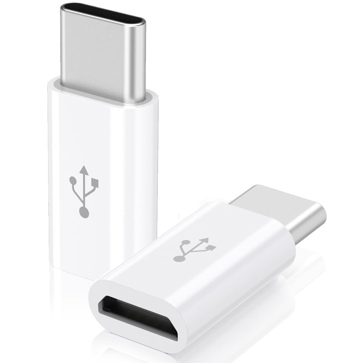 Micro USB to USB C Adapter Type C Male to Micro Female OTG Converter Compatible with Laptops Tablets Smartphones