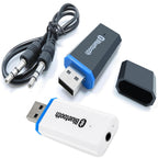 USB Bluetooth Audio Receiver Adapter Wireless 3.5mm AUX Dongle Music Receiver with 3.5mm Cable for Car Stereo Home Speaker Sound System iPhone iPad