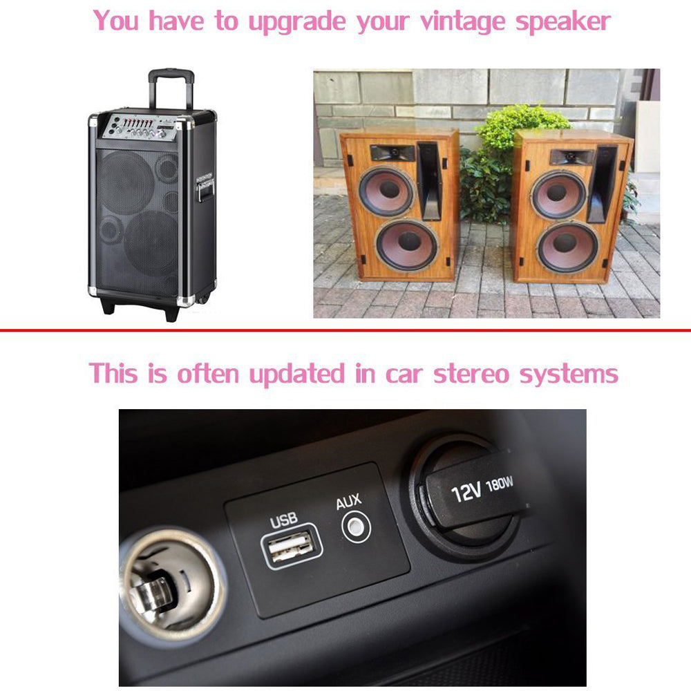 USB Bluetooth Audio Receiver Adapter Wireless 3.5mm AUX Dongle Music Receiver with 3.5mm Cable for Car Stereo Home Speaker Sound System iPhone iPad