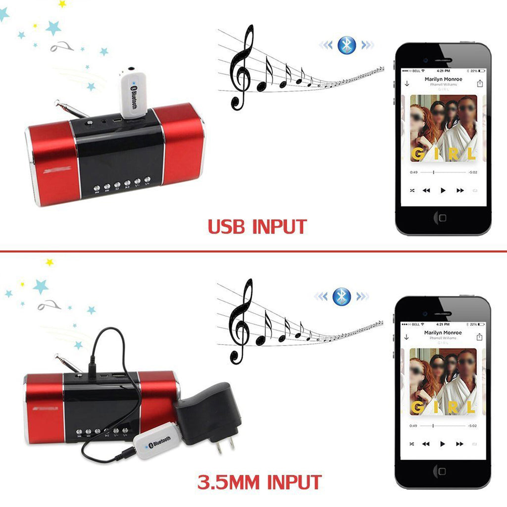 USB Bluetooth Audio Receiver Adapter Wireless 3.5mm AUX Dongle Music Receiver with 3.5mm Cable for Car Stereo Home Speaker Sound System iPhone iPad